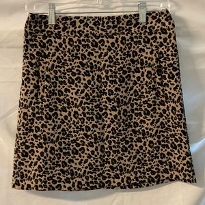 Loft Petite Leopard Print Skirt